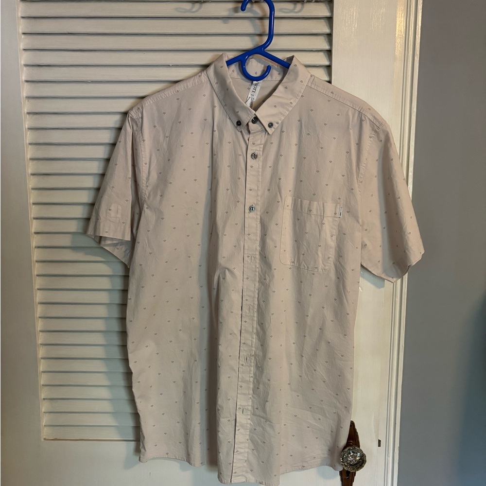 Vuori Men's Casual Button Down Shirt - Light Gray